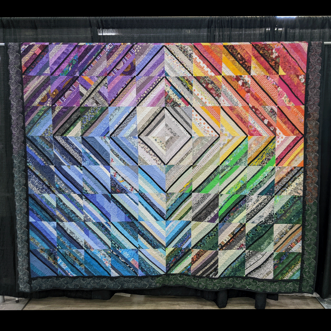 WIQuiltShow's tweet photo. Happy national quilting day! Pictured here, "100-Day Transformation," created by Karen Kehl of Brookeville, Maryland and quilted by Carmen Contreras-Sesvold, entered in the 2022 Quilt Contest, Machine Quilted Bed Size - Pieced category.
#nationalquiltingday https://t.co/LYaUR65Lz4
