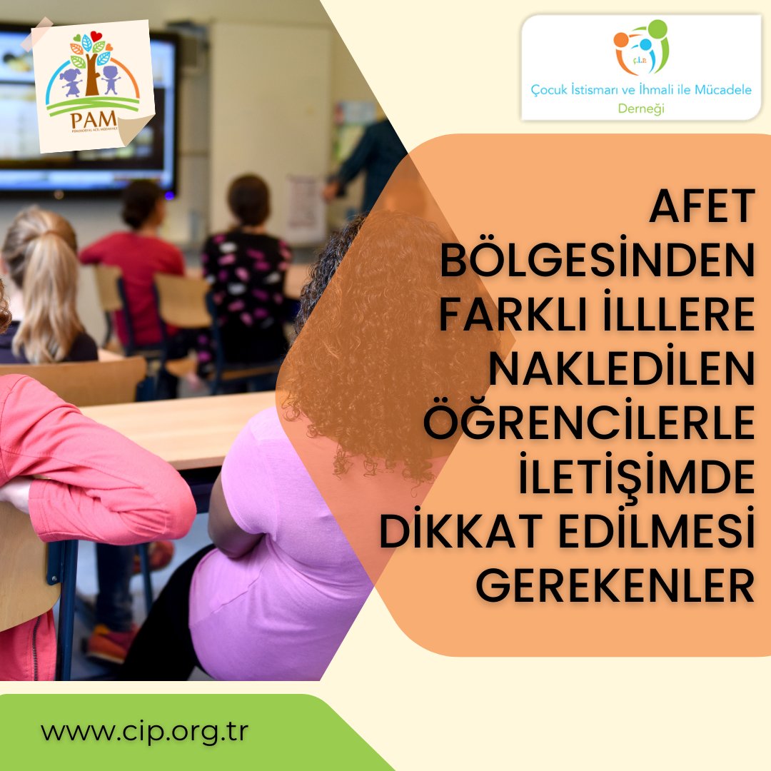 CipOrgTr's tweet photo. 📌📌📌
AFET BÖLGESİNDEN FARKLI İLLLERE NAKLEDİLEN ÖĞRENCİLERLE İLETİŞİMDE DİKKAT EDİLMESİ GEREKENLER!
1/2 https://t.co/d6t4aQgukk