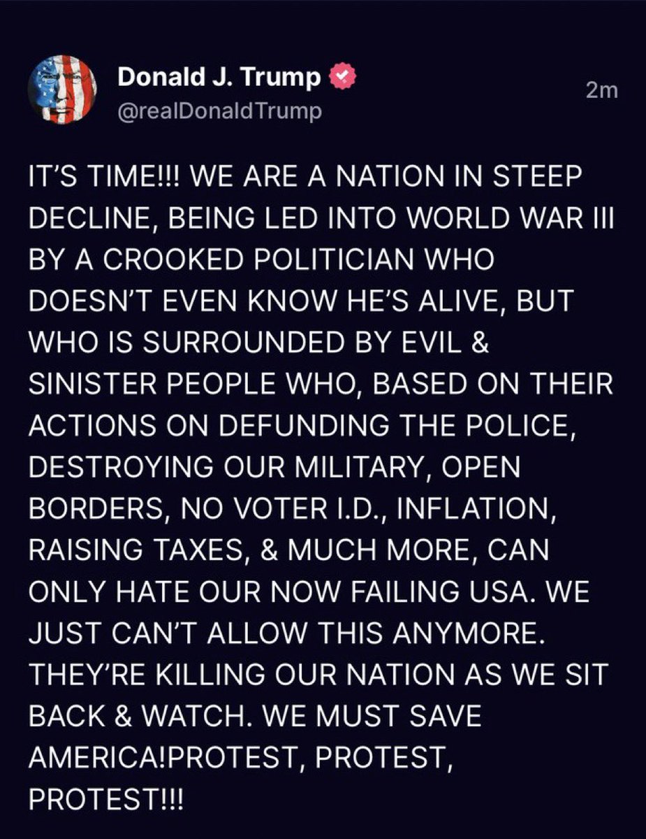 DineshDSouza's tweet photo. Protest, yes, but in what manner? We do not need another #January6. This is a time for well-thought-out strategy to prevent our slide into Third World tyranny #TrumpIndictment https://t.co/AtMhQmc00s