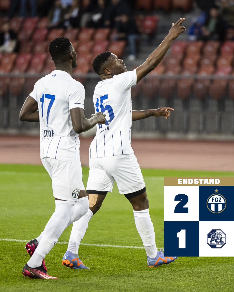fc_zuerich's tweet photo. Schluss im Letzigrund! Der FCZ gewinnt gegen den FC Luzern mit 2:1.

2:1 | #FCZLUZ #fcz #stadtclub #NieUsenandGah https://t.co/UYoGZ4DOpd
