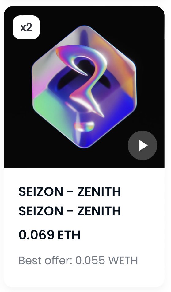 It is indeed #SeizonSzn - beyond hyped what @mintyfingers_ is doing with this project. Can’t wait for Monday! ☁️💧