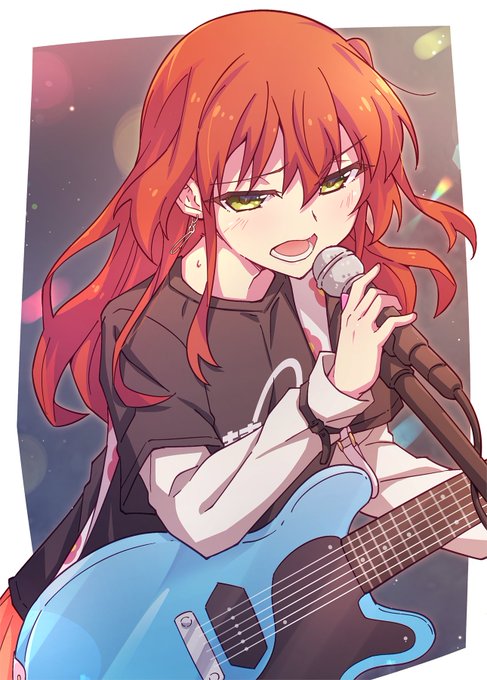 「エレキギター 赤髪」のTwitter画像/イラスト(人気順)
