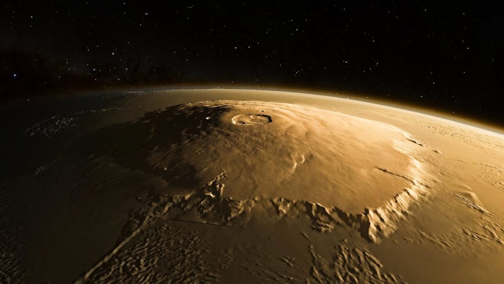 RandomStuffHQ's tweet image. Did you know that the tallest mountain in our solar system is Olympus Mons on Mars, which is three times the height of Mount Everest? #spacefacts #mars #mountains