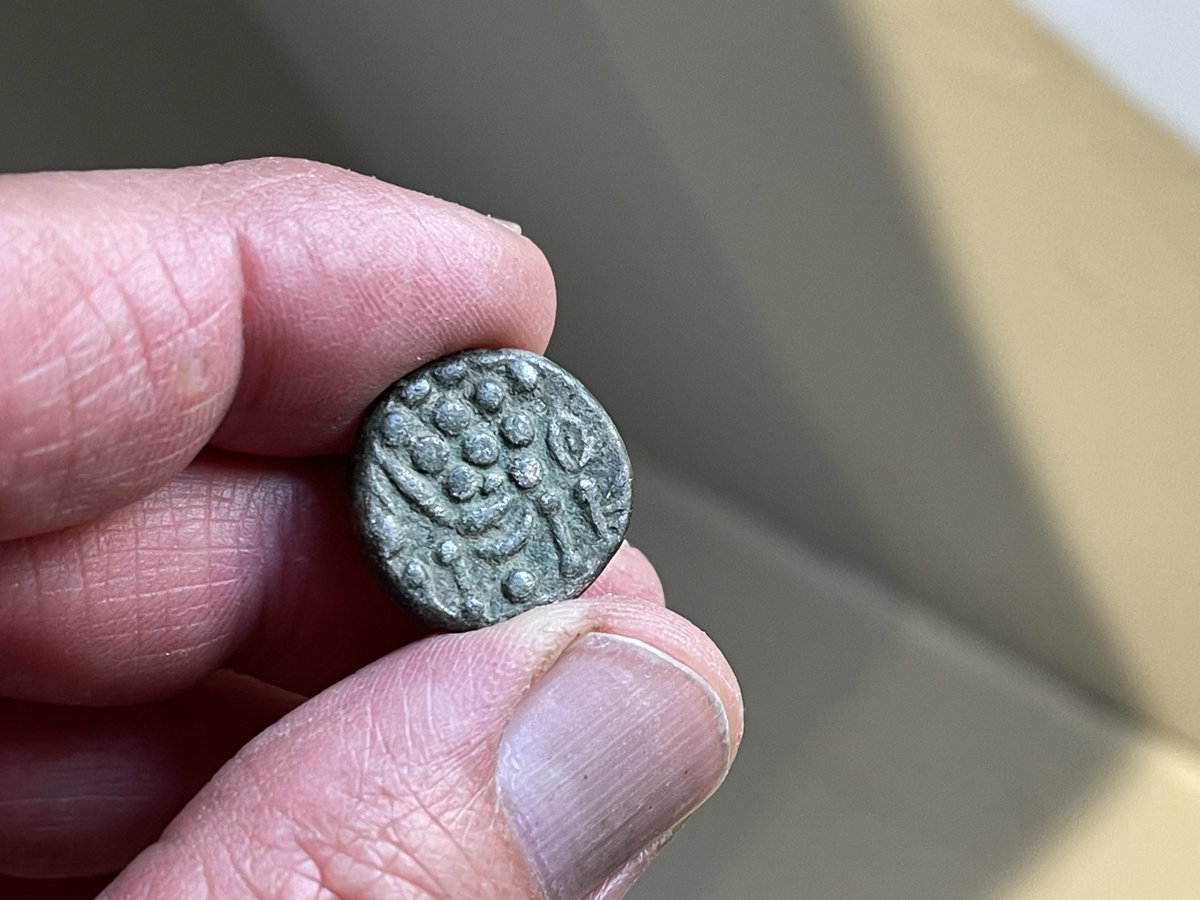 Is it a Durotriges silver Celtic stater c.58-50 BC I have unearthed this afternoon? If you know please comment below. #durotriges #celticcoin #silverstater #metaldetecting #xpdeus