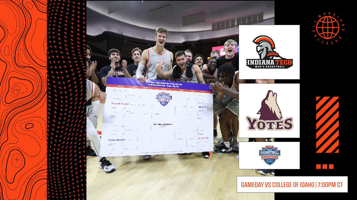 INTechMBB's tweet photo. 𝗚𝗔𝗠𝗘𝗗𝗔𝗬!

 Indiana Tech🛡 
🆚 @YotesHoops 
⏰ 7:00 P.M. CT
📍 Kansas City, MO
🏟 Municipal Auditorium
🖥 https://t.co/5glDU3dylj
📊 https://t.co/PFdQsqTIeH

#BattleForTheRedBanner #NAIAMBB https://t.co/ZO4Us2kDVu