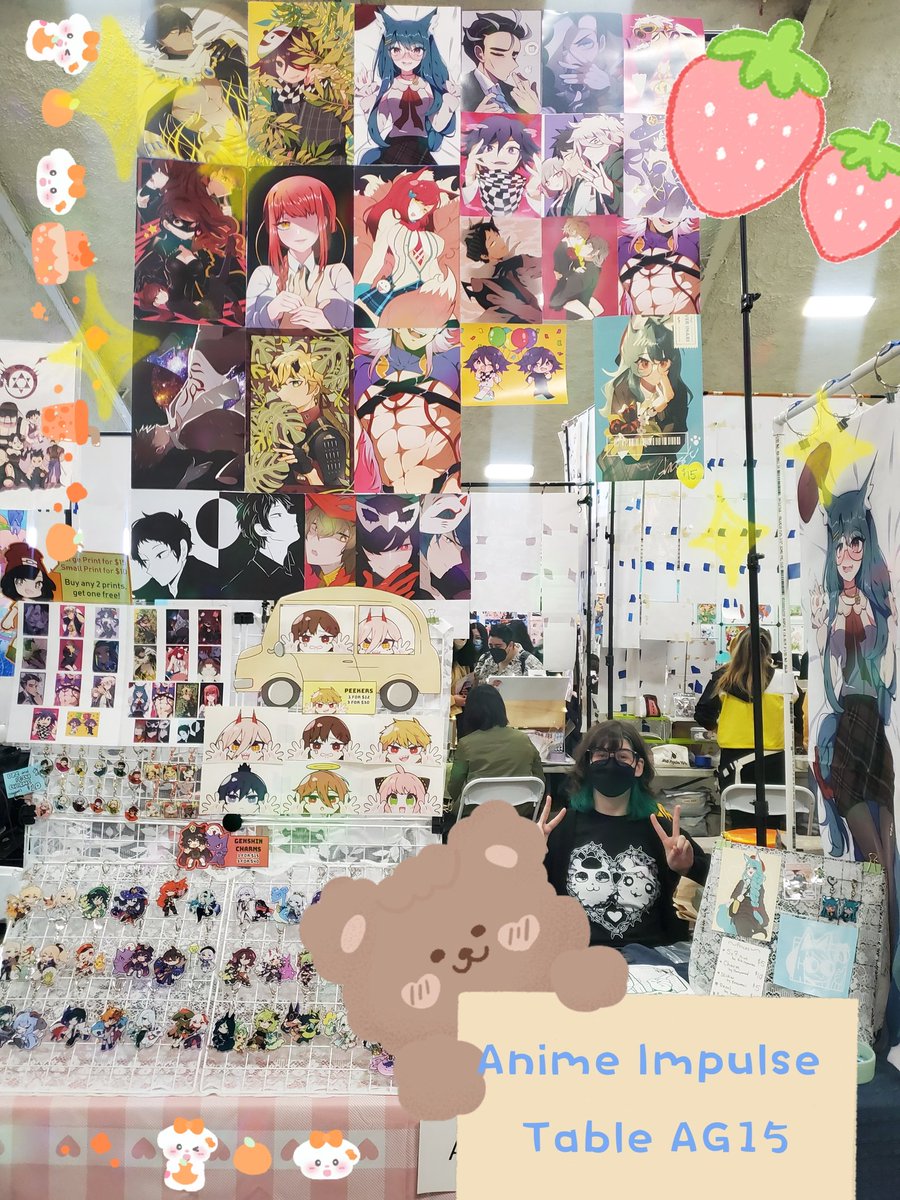 cielle_amour's tweet photo. I'm at Anime Impulse Table AG15 (near the back lol) with @cloverinari!!! come visit us, we got #cloverch https://t.co/FPWpAP3lMv