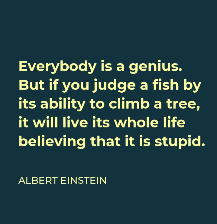 UnaGeaney's tweet photo. Build an individuals existing strengths, skills and resources in order to empower them and increase their confidence. This will lead to creating a more productive environment.        Wise word from Albert Einstein. #leadership #pdsl @patriciamannixm @niamhickey @Leaders_SoE https://t.co/8YXq6kyBtf