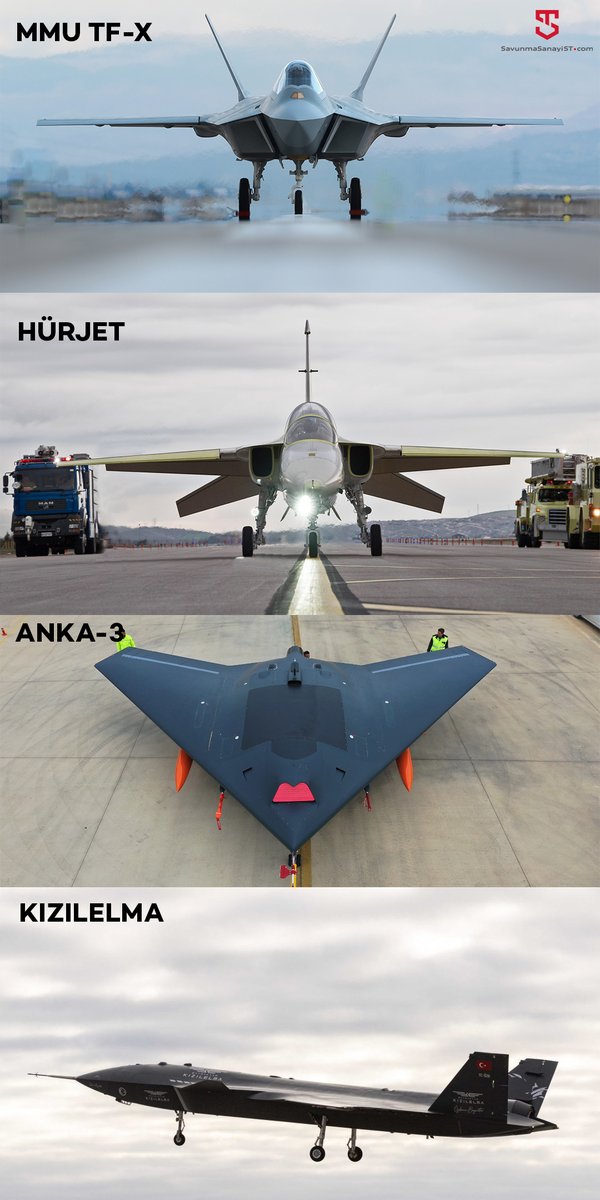 Gök Vatan'ın Koruyucuları!

▪️MMU TF-X
▪️HÜRJET
▪️ANKA-3
▪️KIZILELMA