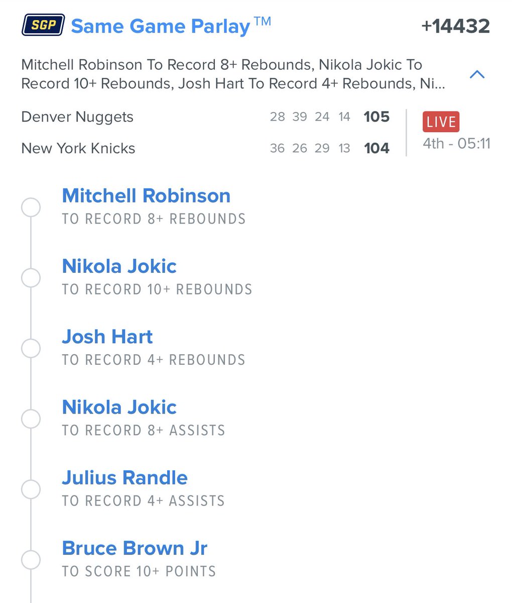 WeLikeBigBets's tweet photo. 👀 #GamblingTwitter #bettingtwitter #nba @nyknicks https://t.co/JcKGwB2ecy