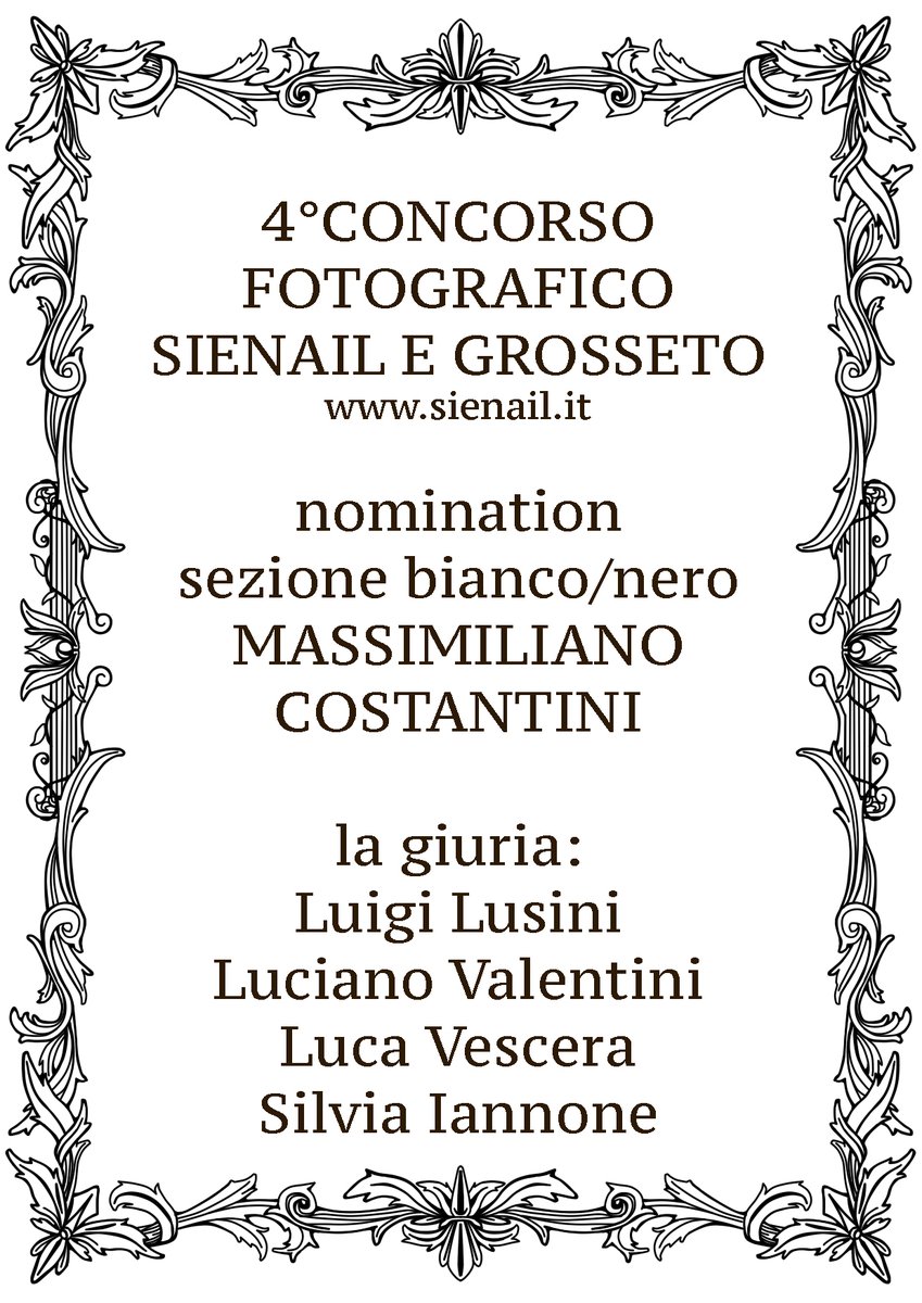 Max984's tweet photo. My photograph won a nomination at the IV AIL Siena Grosseto National Photography Contest 🎉

#sienail #photographycontest #nomination #blackandwhite #siena #grosseto https://t.co/LDUJImRGuN