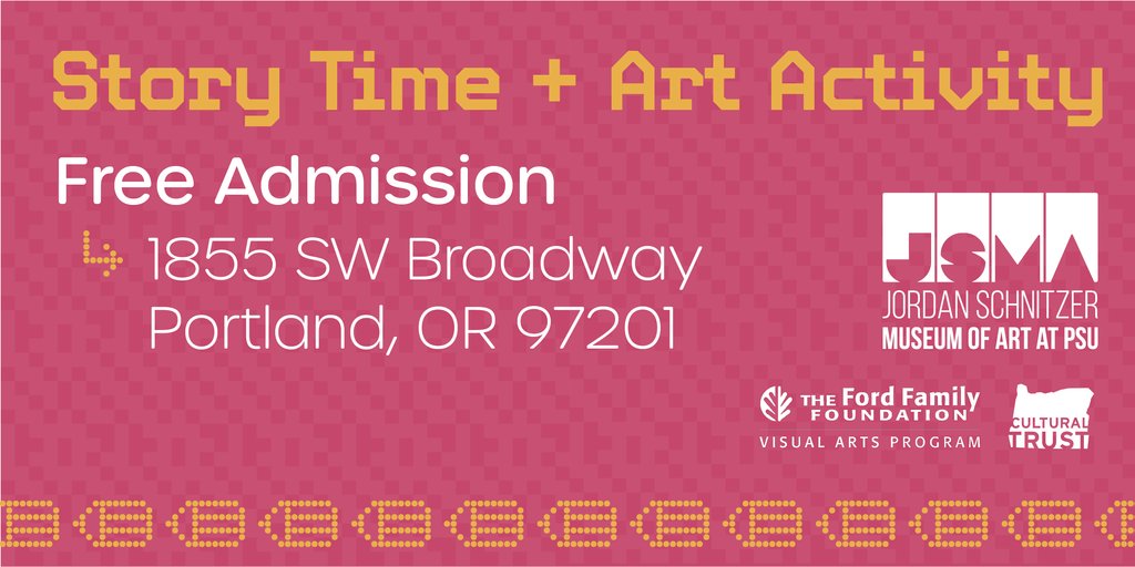 JSMA at PSU is hosting a fun and FREE activity for kids next Saturday! 🔗Visit the link in bio to learn more and RSVP!

This program is geared towards pre-K through early elementary students. Children must be accompanied by a guardian throughout the event. 

#portlandkids