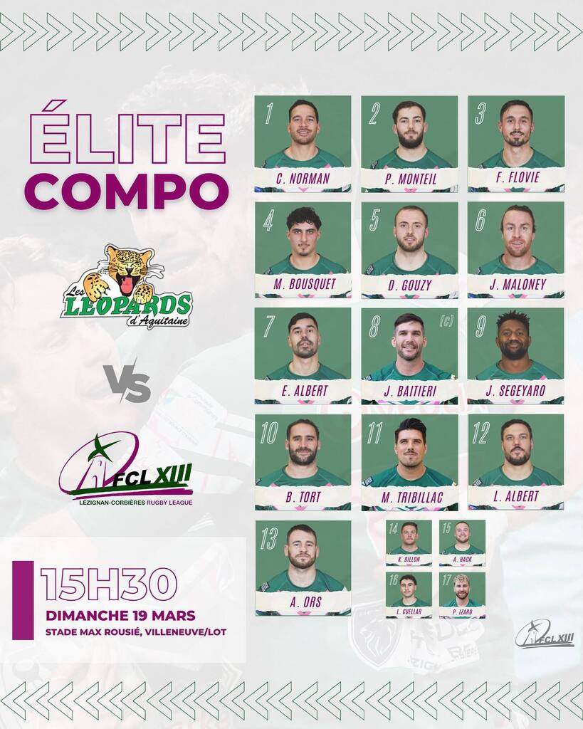 fcl13's tweet photo. 🔥 𝗟𝗲𝘀 𝗲́𝗾𝘂𝗶𝗽𝗲𝘀 𝘀𝗼𝗻𝘁 𝗰𝗼𝗻𝗻𝘂𝗲𝘀 ! 

Les staffs Élite et Juniors ont dévoilé les équipes pour le déplacement de demain chez les @leopardsdaquitaine 🐆 

🟢⚪️

#compo #composition #equipe #elite1 #juniors #fcl13 #fclxiii https://t.co/Qzf6mMq5Gi https://t.co/TGrrvLBuXk
