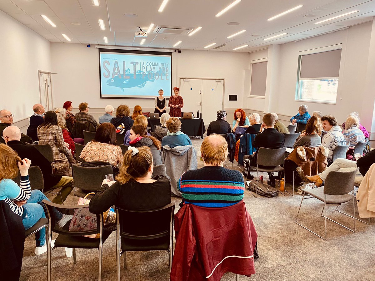 angelexit's tweet photo. Look at all these lovely people! A complete joy hosting the first open day for #SALTpoole @LighthousePoole today! And we were honoured to have Jon Oram- community play guru in the room with us! #dorsettheatre #communitytheatre https://t.co/p5MveBlZXX