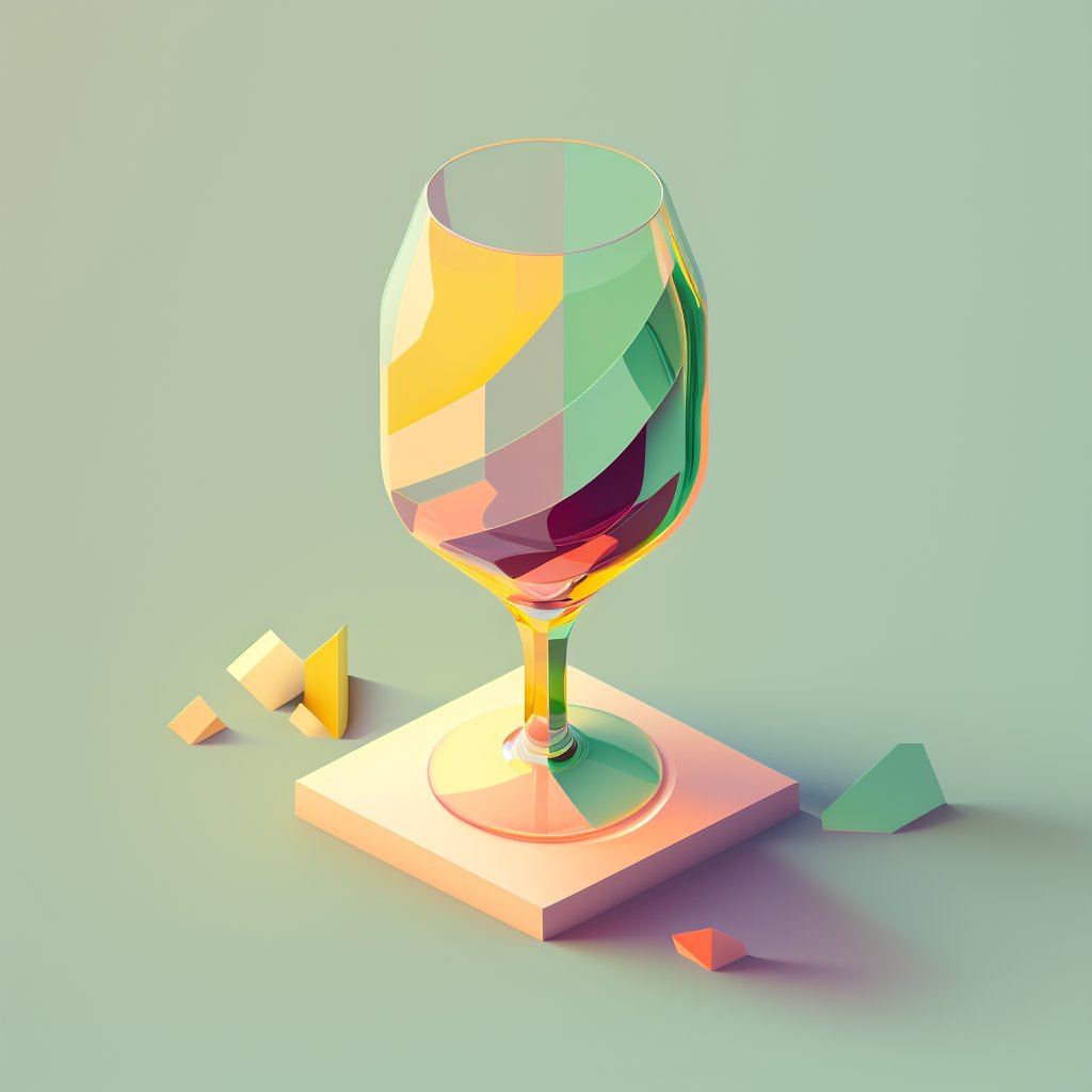 A wine glass that's a work of art 🌟🍷 This isometric design is so mesmerizing, we could stare at it all day 🤩 #wineart #isometricdesign #wine