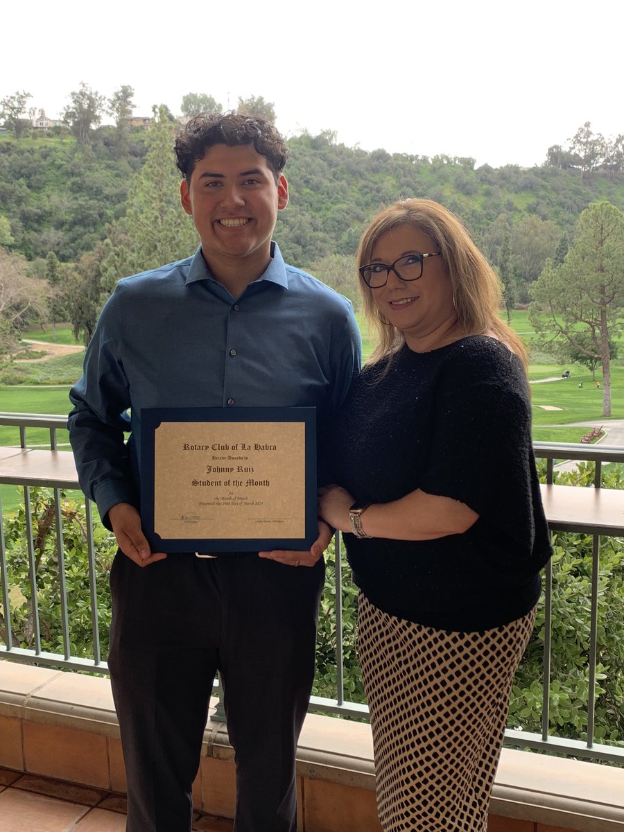 Johnny was honored this week as the Rotary/LHHS Student of Year in Overcoming Obstacles! Overcame foster system, learning disability, care taker for great mother  to be a valued member of FPFA, take AP classes and earn a bowling scholarship to St Mary’s College in Kansas! <a href="/fjuhsd/">Fullerton Joint Union High School District</a>