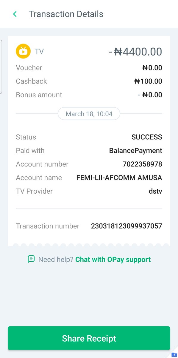 CaptAmusa's tweet photo. @DStvNg Why have refused to fulfill my N4,400 Yanga + subscription today via Opay? https://t.co/dA8NxJHpxO