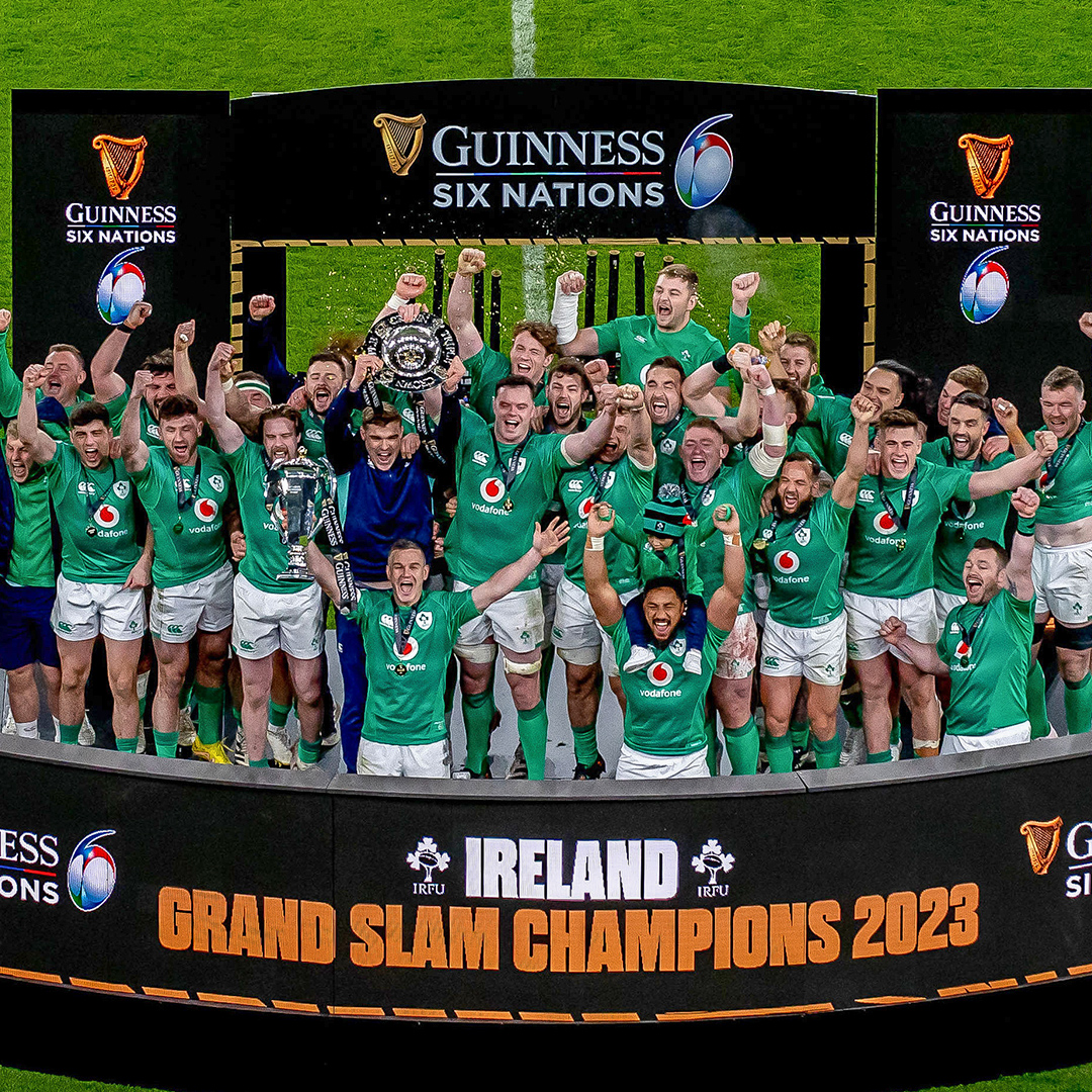 SixNationsRugby's tweet photo. Some wish it would happen.
Some want it to happen. 
Others 𝐦𝐚𝐤𝐞 it happen. 

#GrandSlam ☘️ https://t.co/IgmU9Ulb01