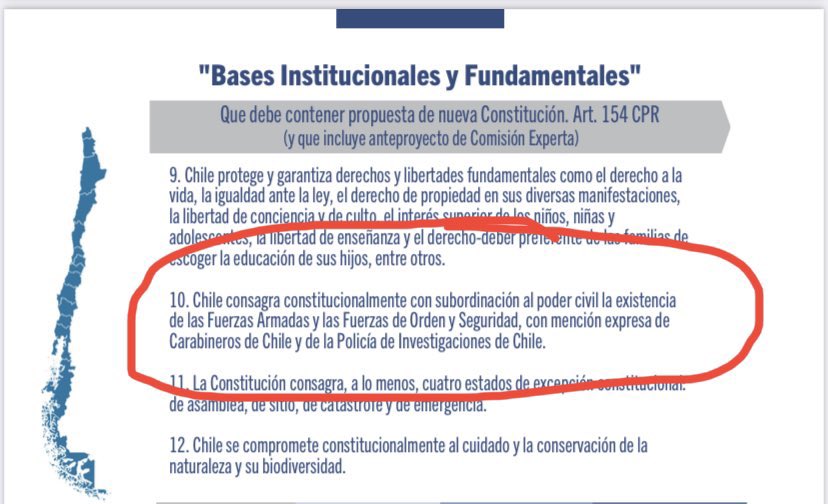 KekaBasualdo's tweet photo. 🔴Esto es lo mismo que está en la #Constitución de #Venezuela y #Cuba “#Chile #consagra #constitucionalmente con #SUBORDINACIÓN al #poder #civil la existencia de las FF.AA. y de orden y seguridad con mención expresa de @Carabdechile y de la @PDI “ . Vote #RepublicanosyEnContra https://t.co/x709xaubFq