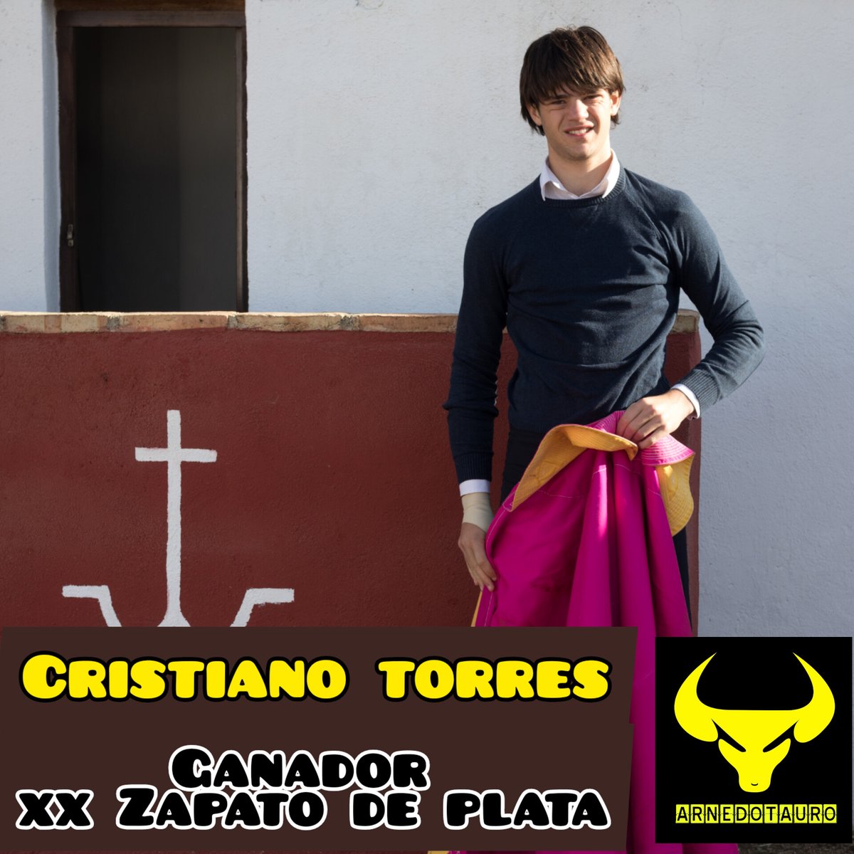 ArnedoTauro's tweet photo. 👤Cristiano Torres @ctorrestorero ha sido proclamado ganador del 👞XX Zapato de Plata. 🄴🄽🄷🄾🅁🄰🄱🅄🄴🄽🄰🎆🎆
@aplausos @Mundotorocom @NueveCuatroUno @lariojacom @aytoarnedo @clubtaurino @NovilladasSin @afitauro @Contrabarrera6 https://t.co/7NQY2DkFFu