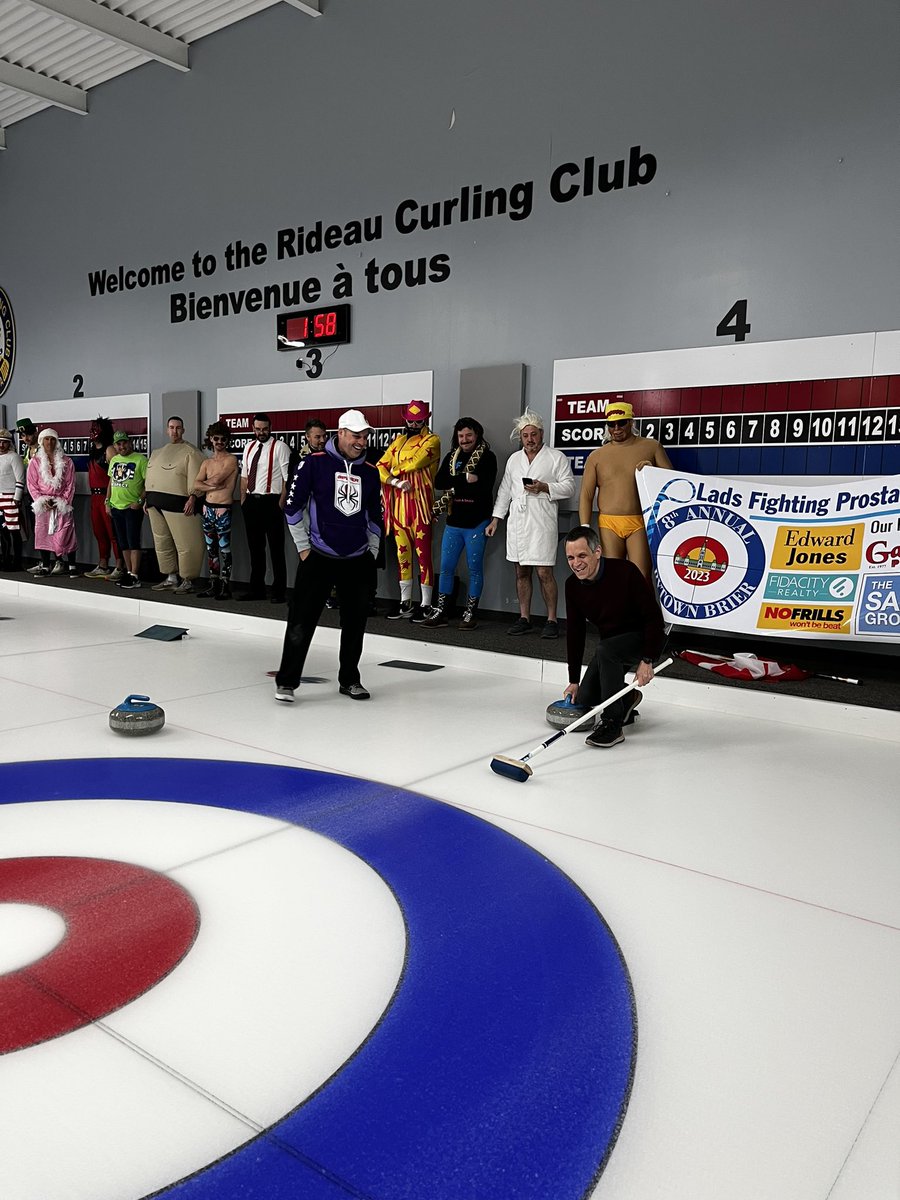 _MarkSutcliffe's tweet photo. I was proud to throw the first stone and officially open the 8th Annual Bytown Brier this afternoon, alongside 2006 National Champion Jean-Michel Ménard! 

This annual curling tournament raises funds for prostate cancer research in partnership with the Canadian Cancer Society. https://t.co/WqLQqvUxrP