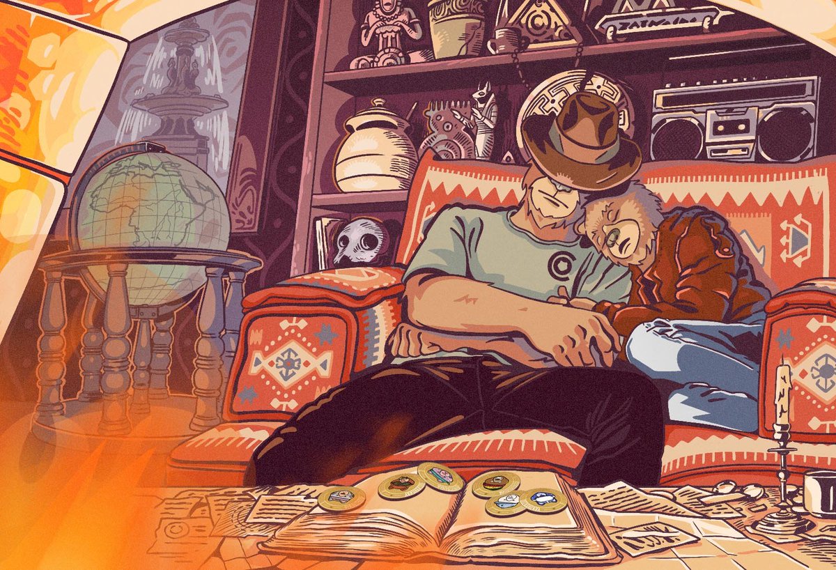 Two delightful scenes cooked up for <a href="/FoundersCoins/">Founders Coins Club Ⓚ</a> where's that Netflix tv adaptation???