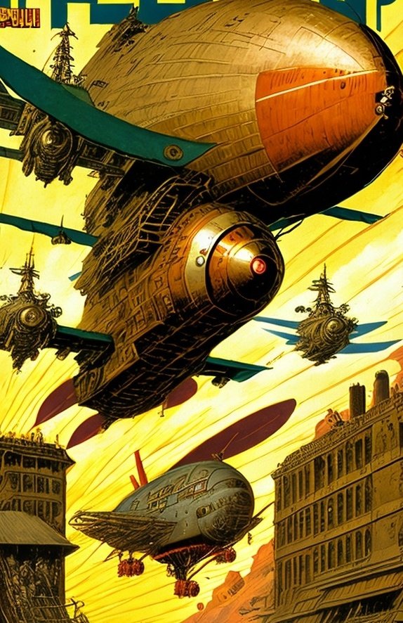 Steampunk spaceship invasion. ⭐
#AIArtwork #aiartcommunity #aiartist #aidrawing #steampunk #sciencefiction #aiartists #zeppelin #fantasyai #steampunkai #retrosciencefiction