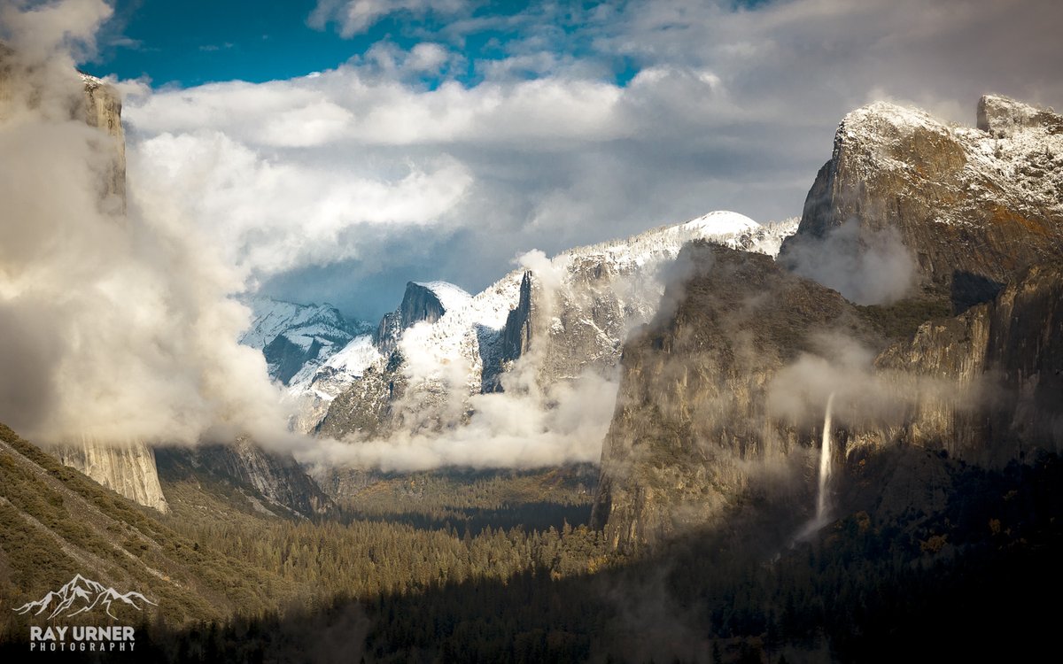 Tweaking some of my older landscape images, inspired by some old dark room techniques that the GOAT #AnselAdams used. Loving the results!

Here's a sweet photo looking deep into Yosemite Valley, the evening the Bomb Cyclone of 2021 started to lift. 
@YosemiteNPS @TheAnselAdams