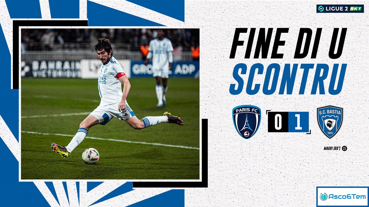 #PFCSCB | 0️⃣-1️⃣ | ⏱ 90’

HÈ COMPIU ! VITTORIA BASTIACCIA ! 👊

O cum'ella face prò quessa ! Davant'à più di 800 sustenidori turchini, i nostri ghjucadori piglianu i 3 punti ! ⚪️🔵

⚽️ Magri 66'