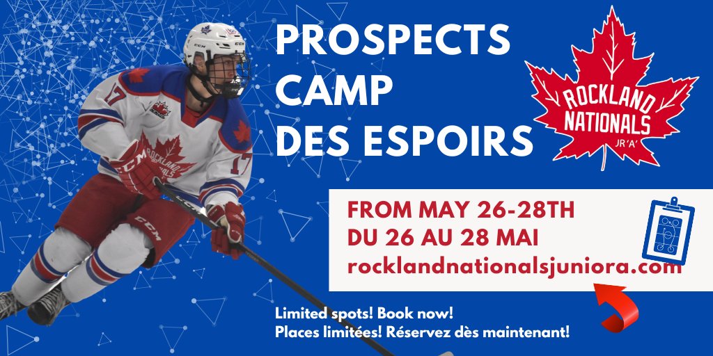 RocklandNatsJrA's tweet photo. Don't forget to register for our Prospects Camp!
N'oubliez pas de vous inscrire au camp des espoirs!
https://t.co/bMcLxQYu0B https://t.co/vleb4HjyJi