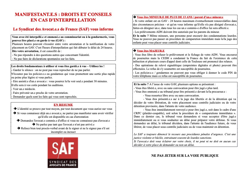 Syndicat des avocat-es de France tweet media