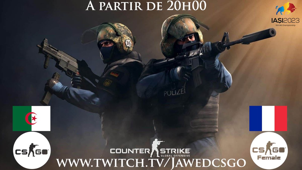 ffjv_officiel's tweet photo. [MATCH AMICAL]
🤼‍♀️
Retrouvez l'équipe de France fédérale féminine demain à 20h00 pour un match amical contre la sélection masculine Algérienne
📽️🎙️
Cast de qualité assuré par @JawedCSGO ! Venez nombreux !

#WEC23 #iasi
@IeSF_Master @esportsalgeria https://t.co/fR1k60WWwH