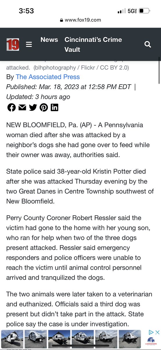 dtabes2's tweet photo. @FOX19 pretty sure the article says the lady was attacked by Great Danes not a pit bull! So maybe change the picture on the cover of the article to a Great Dane. Always trying to make pit bulls look bad. #pitbull https://t.co/jkYNhvOzKk
