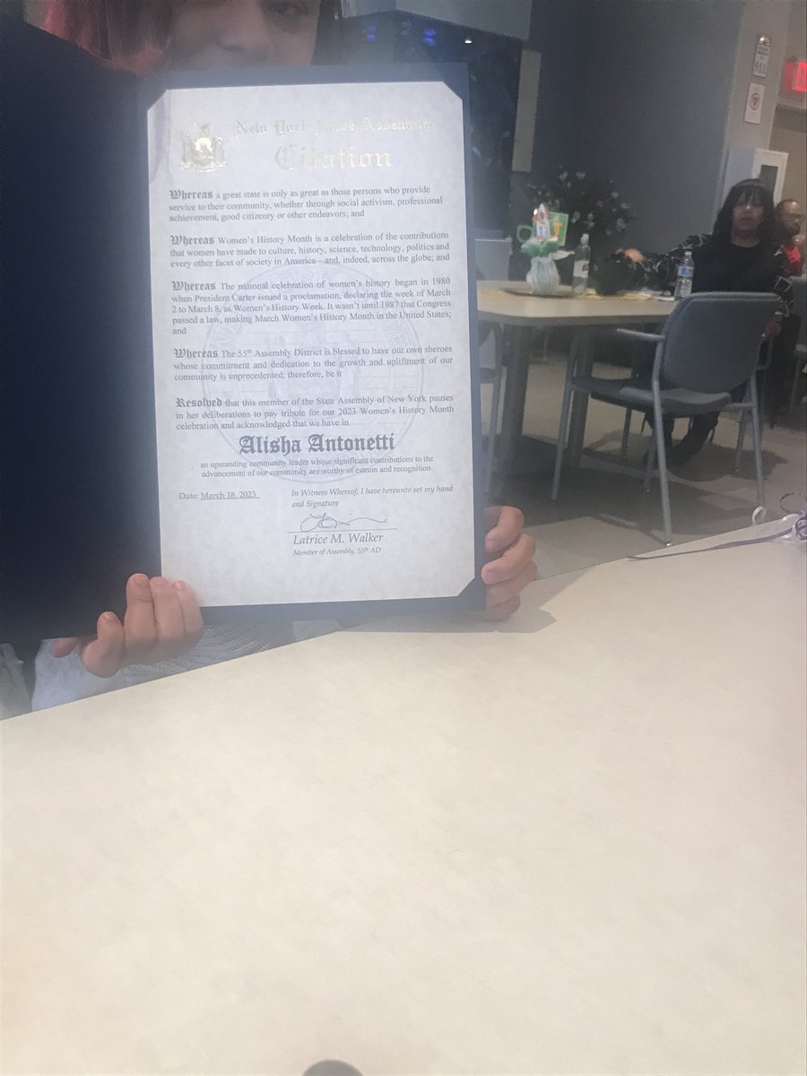 Congratulations to my amazing daughter! A CITATION AWARD IS HUGE. Let’s keep climbing up princess. Thank you @TheRealLatriceW And Mr. DjRon who has been a huge supporter of my girl. She has a village helping her!