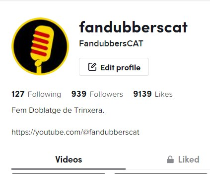 Ens acostem als 1000 fandubbers a #tiktok!! Ens doneu un cop de mà? 
👇👇👇
tiktok.com/@fandubberscat