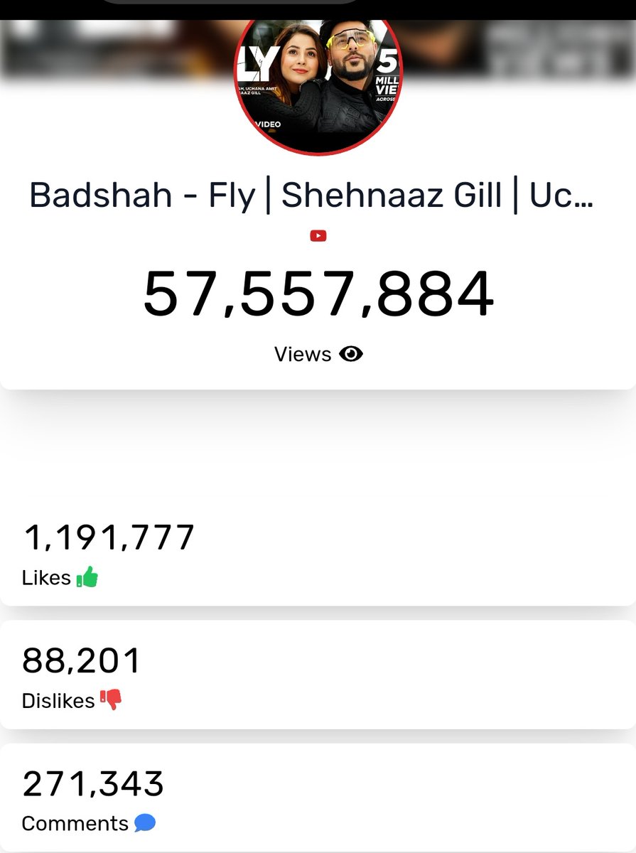 vaani_1212's tweet photo. Count of #ShonaShona ,#Habit #kurtapyjama #fly YT ❤️
Views,likes and comments
#ShehnaazGill https://t.co/P8SZNRLvqH