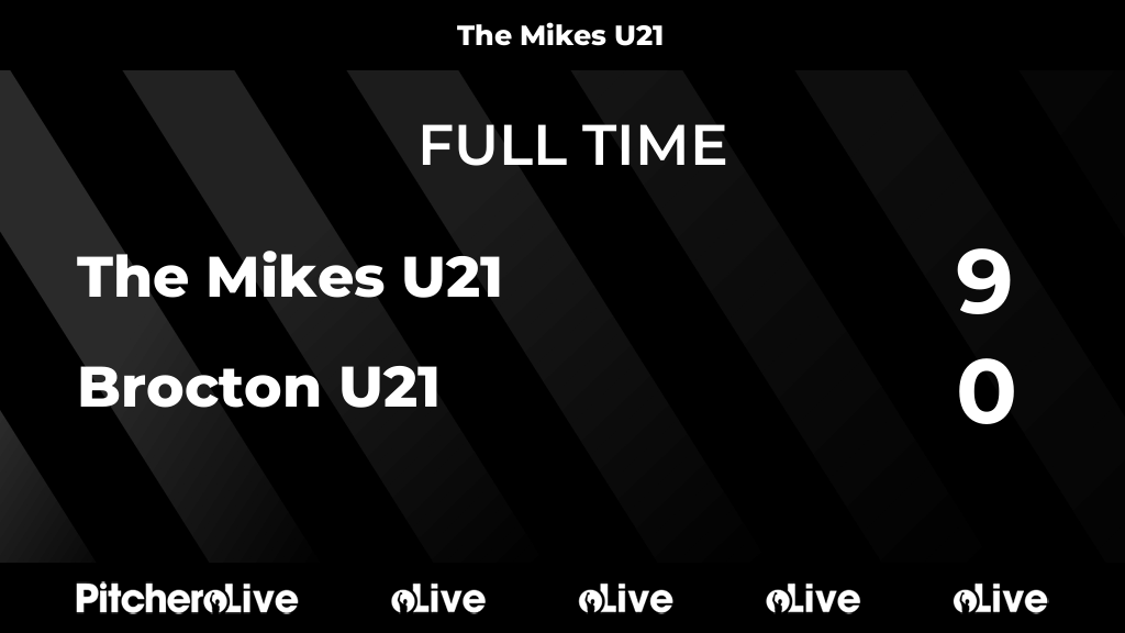 themikesfc's tweet photo. FULL TIME: The Mikes U21 9 - 0 Brocton U21
#THEBRO #Pitchero
https://t.co/Esd4zFNlB6 https://t.co/xC9qtuRP9b