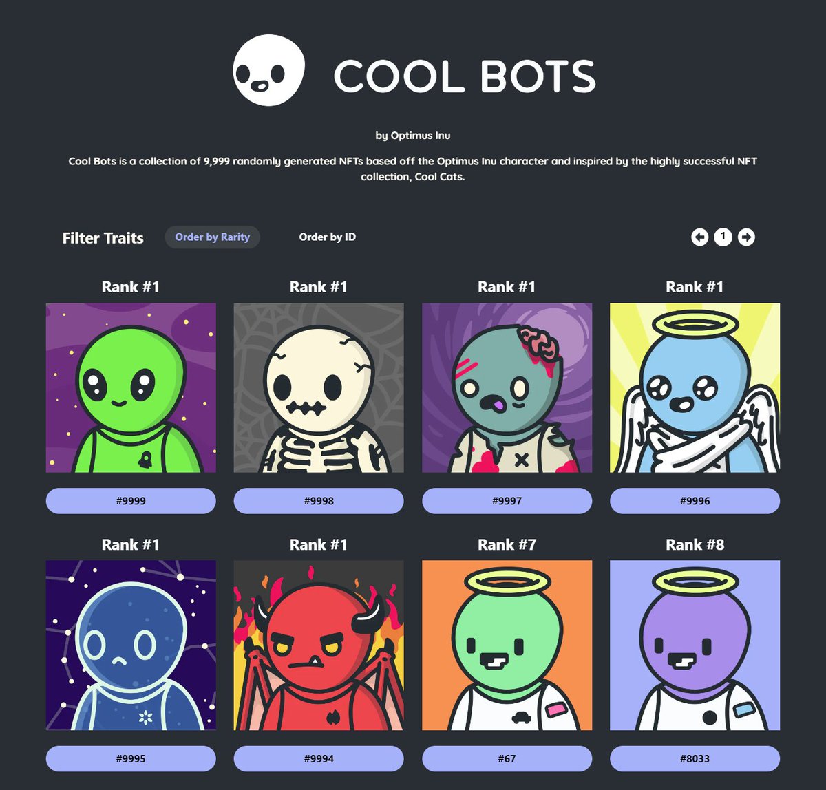 Optimus_Inu's tweet photo. Check out our new and improved CoolBots nft rarity checker! https://t.co/SvvWin7a9L π¦Ύπ€
#CoolBots #OptimusInu $OPINU https://t.co/0ydXIjAESm