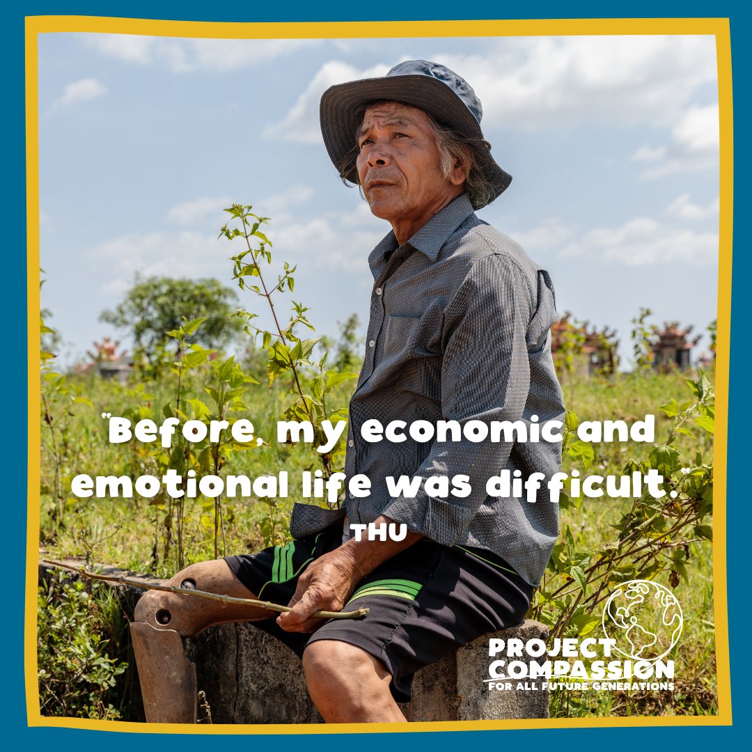 SandhurstYouth's tweet photo. In this week’s Project Compassion story, we learn about Thu from Vietnam. When Thu was 12 years old, he stepped on an unexploded land mine and lost his leg. 
For Thu, the greatest impact the program has had is enabling the change in Linh’s physical and mental wellbeing. https://t.co/HFEIMoewXV