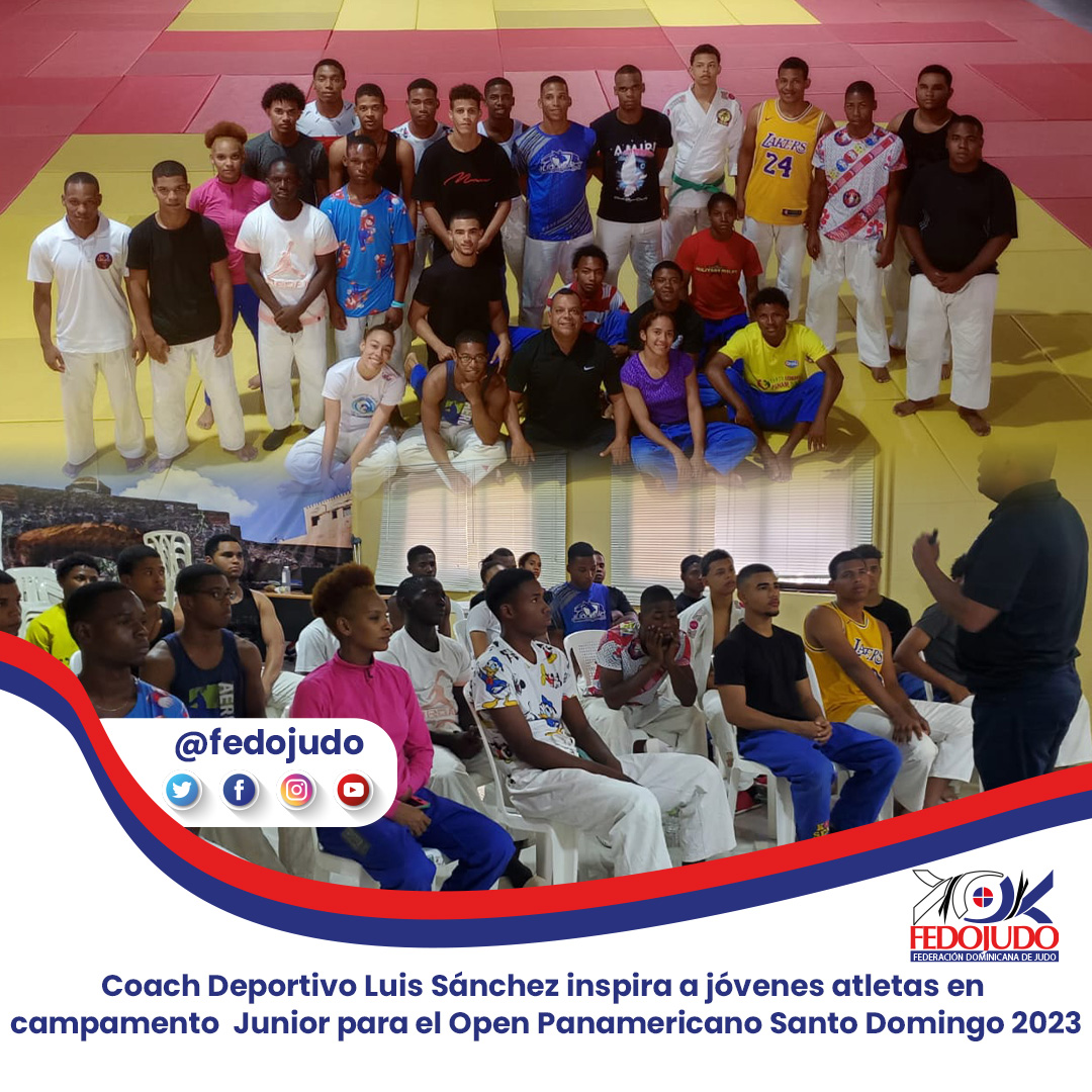 ¡Inspiración y motivación de élite en el campamento Junior! El Coach Deportivo Luis Sánchez prepara a los atletas para el Open Panamericano en Santo Domingo 2023. 
 #OpenPanamericano #SantoDomingo2023 #CoachingDeportivo #Motivación #AtletasJóvenes #EntrenamientoDeÉlite"