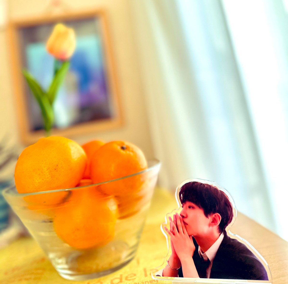 eli91593041's tweet photo. アクスタのサイズを比べようと探してたら黄色の『はるみ🍊』があったので🤳
思ったより大きい？😆
でも連れて行こっ💛

#LEEJUNHO #이준호 
#Bestpush 
 ↑推し活最高って英訳チョア💛 https://t.co/quRuIT7OwU