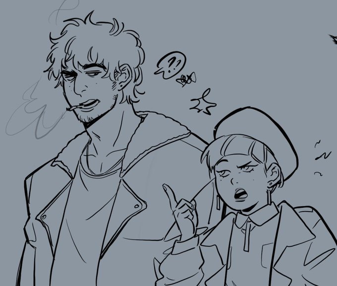 actual Normal tristamp doodles from last night 