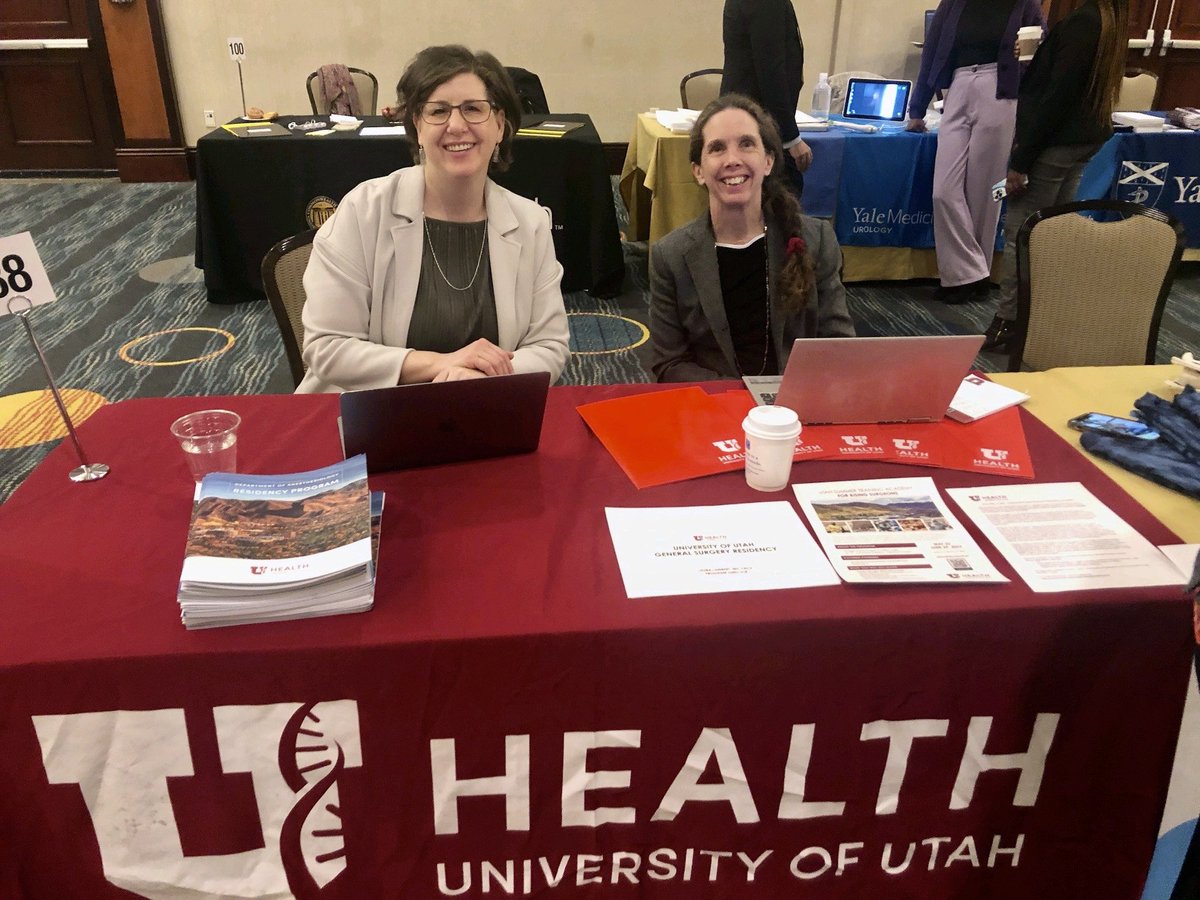Surgery 🤝 Anesthesia

Dr. Lambert (our Program Director) &amp; Dr. Thackeray (Program Director for @UofU_Anesthesia Residency) shared a <a href="/UofUHealth/">University of Utah Health</a> table today at a residency fair at Howard University.