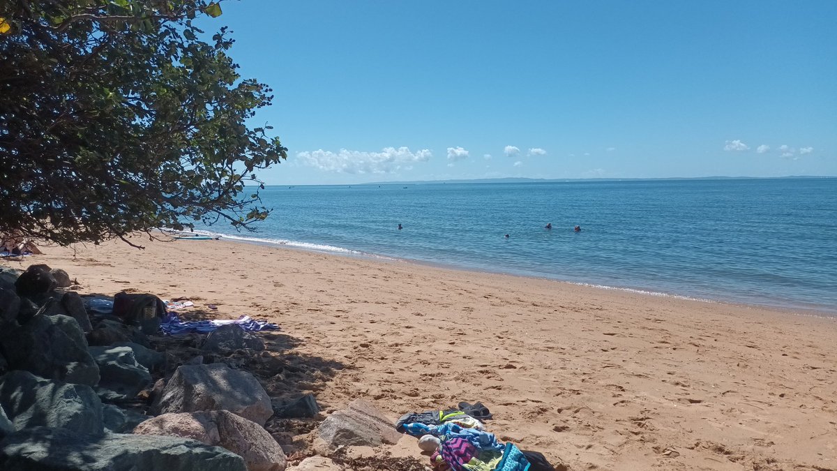 High summer here. Rebalcing my body with negative ions. An occasional jet will fly over. No contrails (too bloody hot, humid) here in subtropical Queensland, Australia. #OceanSwimming #OceansCalling