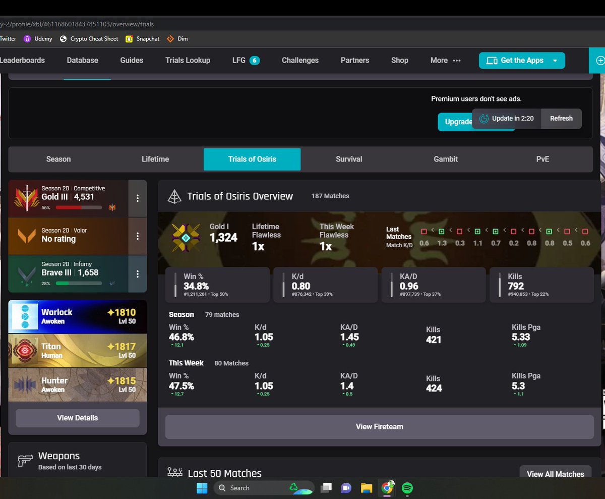 ericbroussard_'s tweet photo. @BungieHelp Bungie, I would love for you to fix your Trials of Osiris matchmaking. It is truly horrible, I had 5+ games against top players around the world meanwhile my team and I are hundreds of thousands of ranks lower. This makes your game unbearable to play... FIX THIS PLEASE!!!!!!!!!!! https://t.co/mT0wmSfGy5