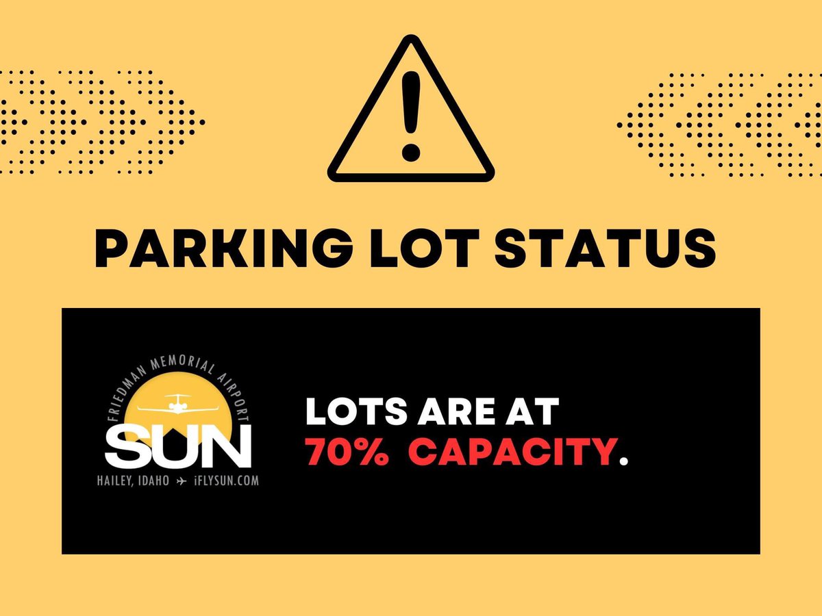 iflysun's tweet photo. ⚠️UPDATED March 18, 2023, at 7:17 p.m.
🅿️ PARKING STATUS: Parking lots are at 70% capacity. Arrive early to ensure you have enough time to park or choose alternate transportation. https://t.co/qou8yML0hh