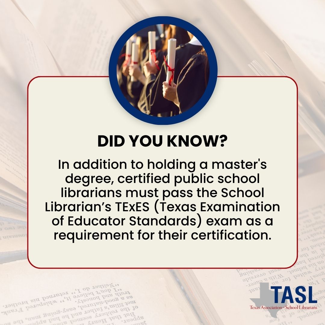 School librarians are one of the few educators on campus who teaches every student. Sharing with #txlege members so they can have the best information in front of them when making decisions that impact school libraries and our students. 
<a href="/RightToReadTX/">Texans for the Right to Read</a> #TxASL