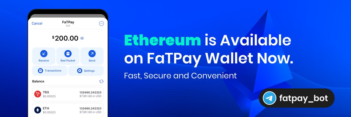 📢📢Attention
New version of FaTPay wallet just dropped! We support ETH chain now🎉

🎁You can use it to send or receive Ethereum red packets in Telegram without any downloads.  

Let’s interact with your friends👉🏻 t.me/fatpay_bot

📝Tutorial: medium.com/@FaTPay/how-to…