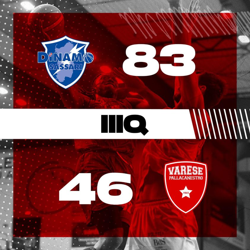 PallVarese's tweet photo. Terza frazione da dimenticare per i nostri ragazzi che inseguono nettamente nel risultato
#SasVar #NoiSiamoVarese https://t.co/tupnR2bv5H