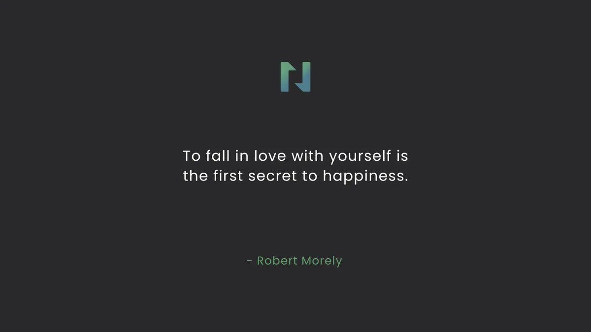 nspireapp's tweet photo. To fall in love with yourself is the first secret to happiness.
- Robert Morely

#nspireapp #dailyquote #motivation #inspiration https://t.co/JNnEAB0GhD