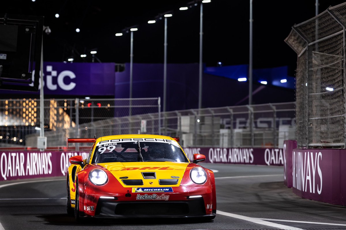 PorscheSprint's tweet photo. #PSCME - Harry King won the first race of the Jeddah round after a close fight with Bastian Buus over the whole 11 laps, with Lucas Groeneveld coming home third.
#LechnerRacing #Porsche #PorscheSprintChallenge #MiddleEast #BahrainGP #SaudiArabianGP #FIA #WEC #F1 https://t.co/ZiUEsmPdmQ